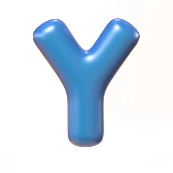 Bubbly 3d font letter Y — Stock Photo, Image
