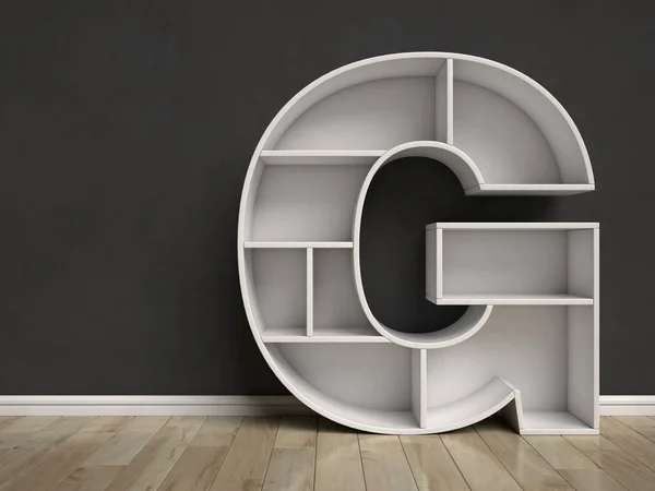 Písmeno G ve tvaru poličky — Stock fotografie