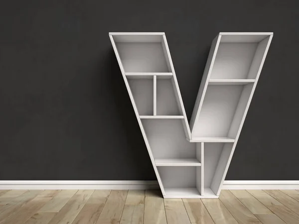 Półki w kształcie litery V list — Zdjęcie stockowe
