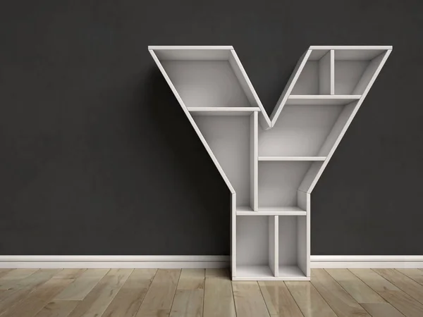 Betű Y alakú polcok — Stock Fotó
