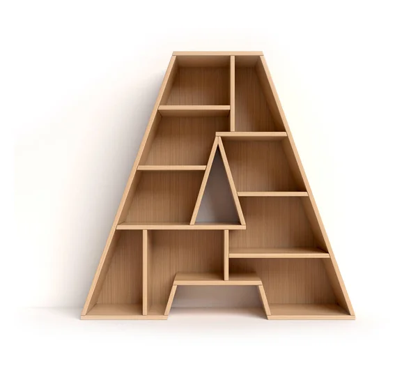 Lettera A del carattere Shelf — Foto Stock