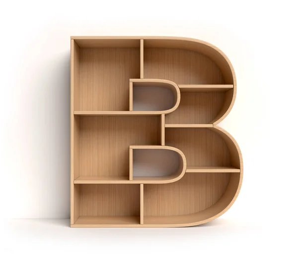 Hylla teckensnitt bokstaven B — Stockfoto
