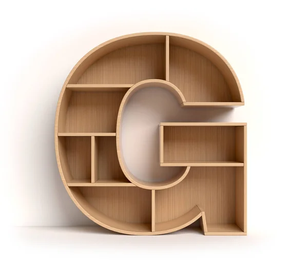 Shelf font letter G — Stock Photo, Image
