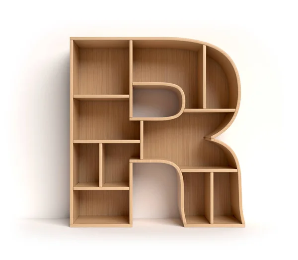 Shelf font letter R — Stock Photo, Image