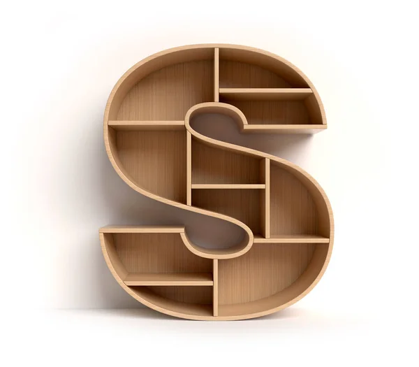 Plank lettertype letter S — Stockfoto