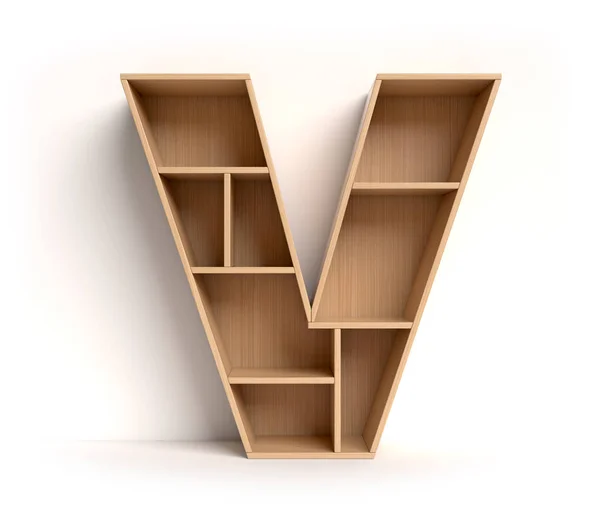 Hylla teckensnitt bokstaven V — Stockfoto