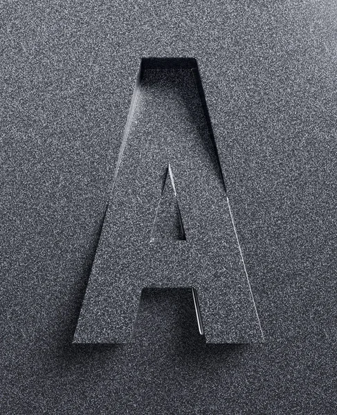 Letter A slanted 3d fuente —  Fotos de Stock