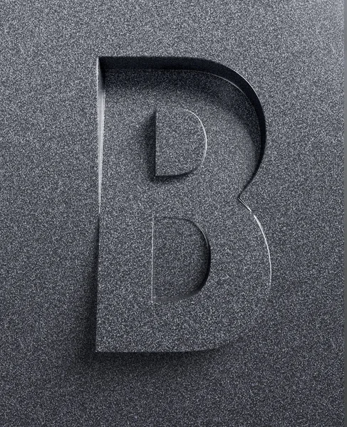 Letter B slanted 3d font — Stock Photo, Image