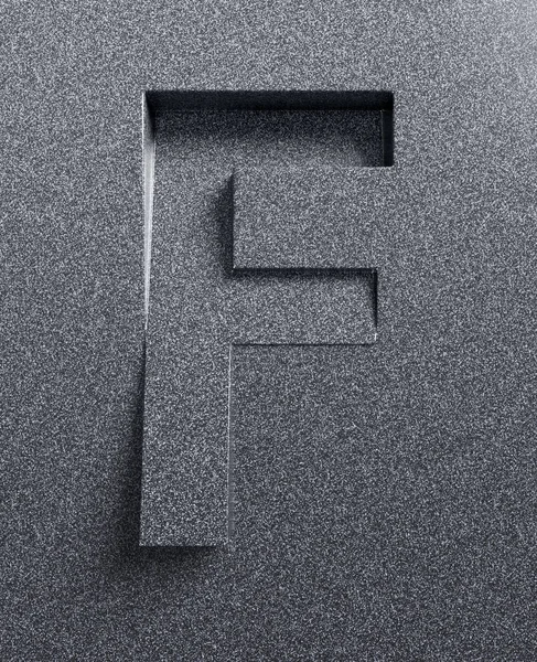 Letter F schuine 3d lettertype — Stockfoto