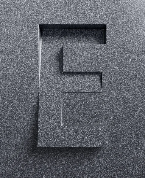 Letter E slanted 3d fuente —  Fotos de Stock