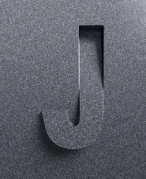 Letter J slanted 3d font — Stock Photo, Image