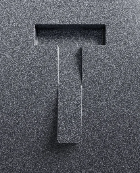 Letter T slanted 3d fuente — Foto de Stock