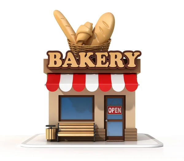 Bakery mini shop store front — Stock Photo, Image