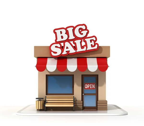 Big sale mini store — Stock Photo, Image