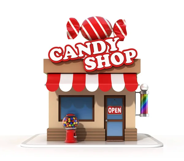 Tienda de dulces 3d renderizado — Foto de Stock