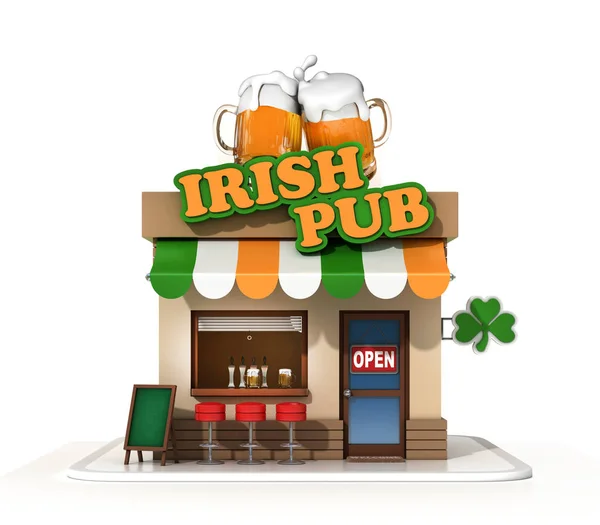 Irish pub 3d render — Stok fotoğraf