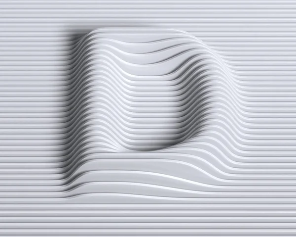 Lineaire 3d lettertype letter D — Stockfoto