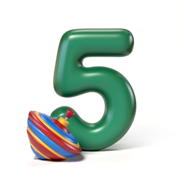 Toy font number 5 — Stock Photo, Image