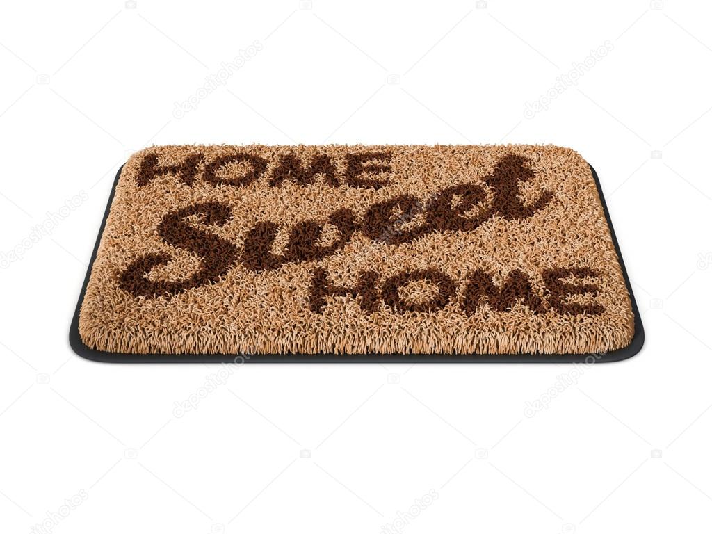 Home sweet home doormat 3d rendering