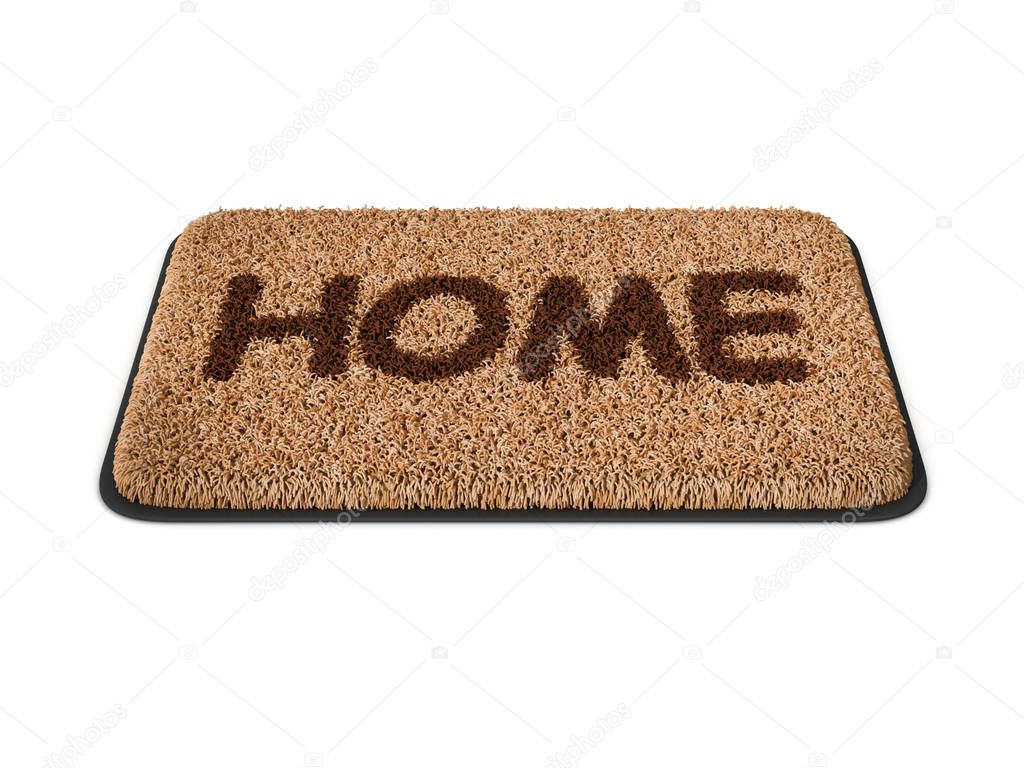 Home sweet home doormat 3d rendering