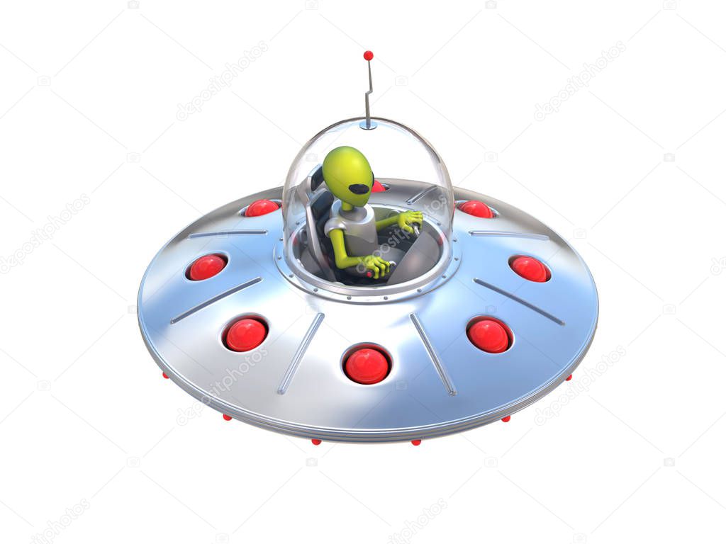 Alien spaceship, flying saucer 