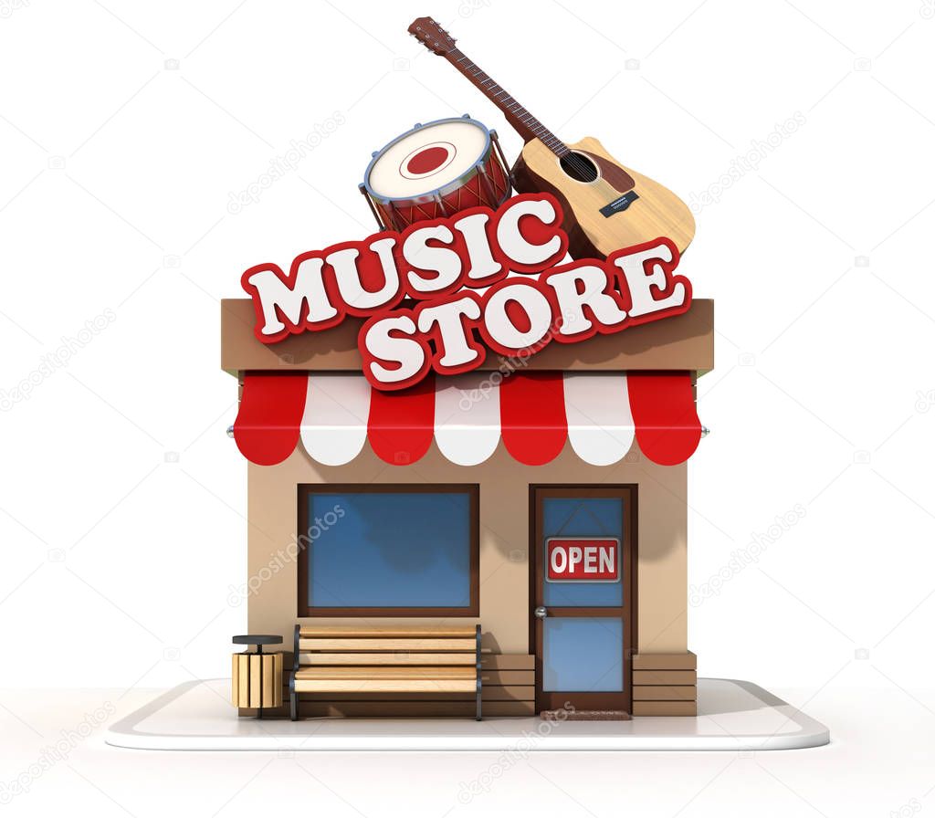 Music store shop front