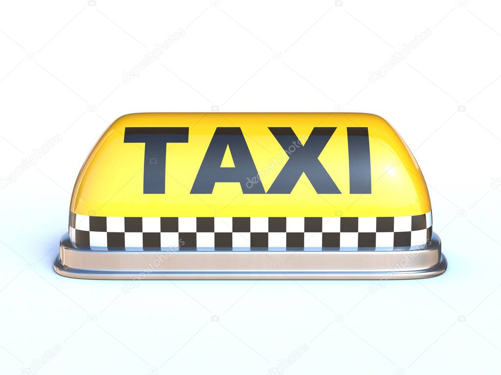 Taxi sign with telephone handset 