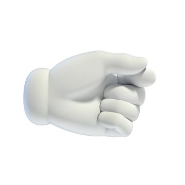 Çizgi film el seti - el 3d render
