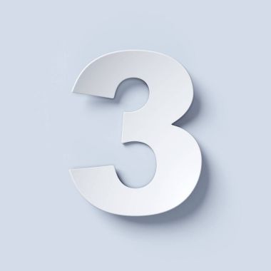 Beyaz kağıt yazı tipi 3 numaralı bent