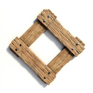 Ahşap yazı tipi, yazı tipi harf O plank