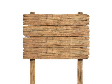 Ahşap işareti Isolated beyaz üzerinde kurulu. 