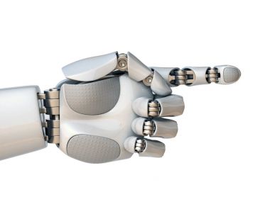 Robot el işaret parmağı ile işaret 