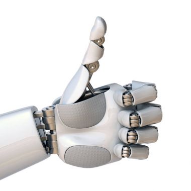 Robot el başparmak yukarıya