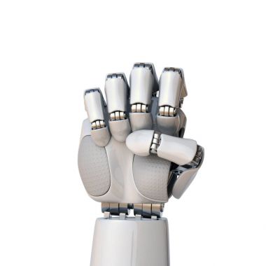 Robot yumruk 3d render