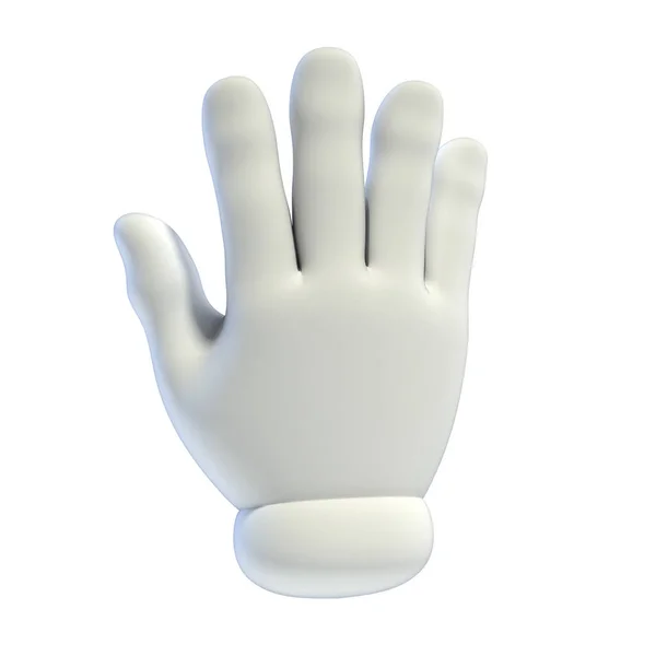 Conjunto de mãos de desenhos animados - parar gesto mão 3D renderização — Fotografia de Stock