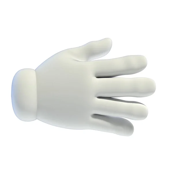 Cartoon hands set - handshake gesture 3d rendering — Stock Photo, Image