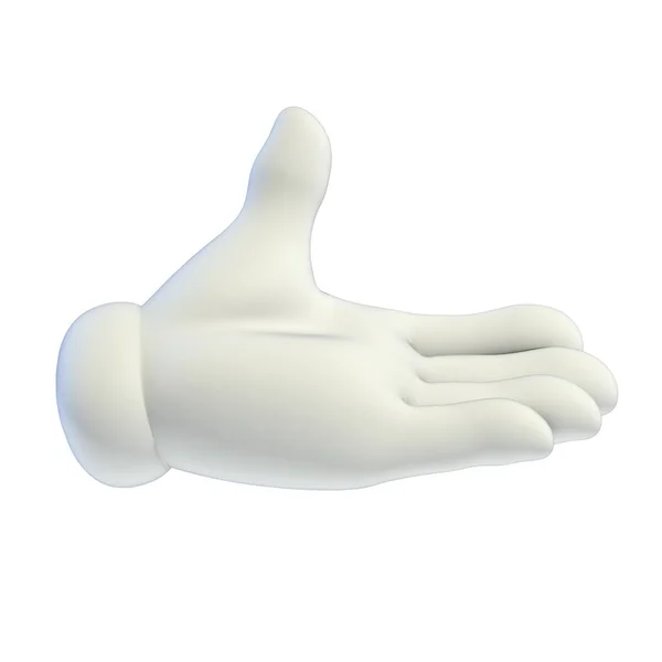 Cartoon hands set - take or giving hand 3d rendering — Stok Foto