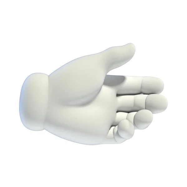 Cartoon hands set - handshake gesture 3d rendering — Stock Photo, Image