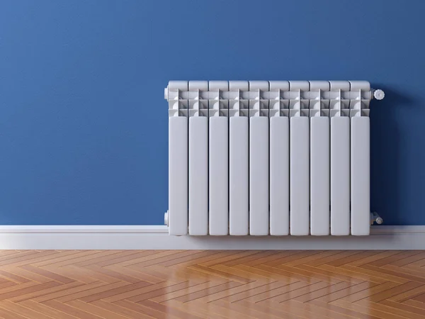 Verwarming de radiator, verwarmingssysteem 3D-rendering — Stockfoto