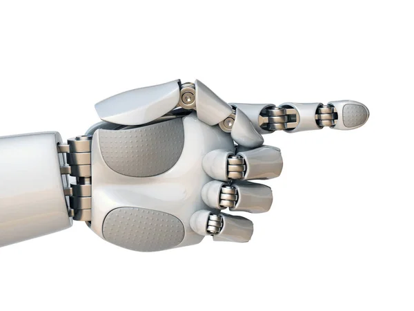 Robot hand pointing with index finger — Stock Photo, Image