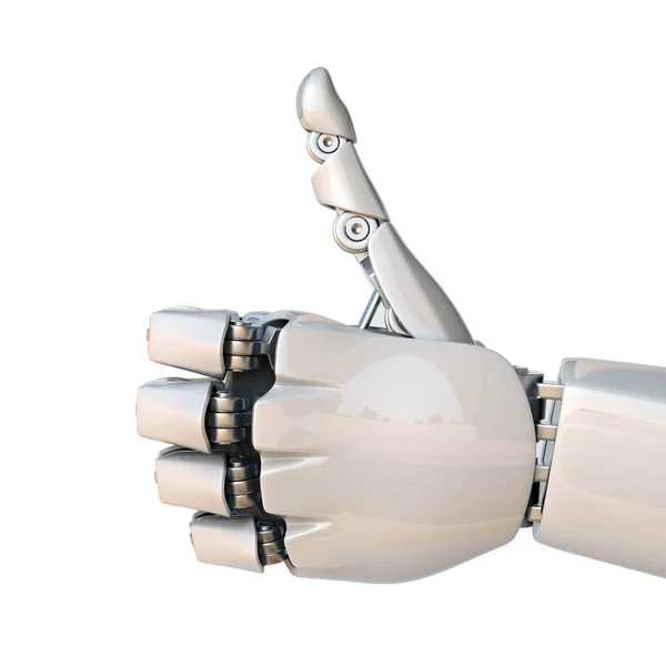 Robot mano pulgares hacia arriba — Foto de Stock