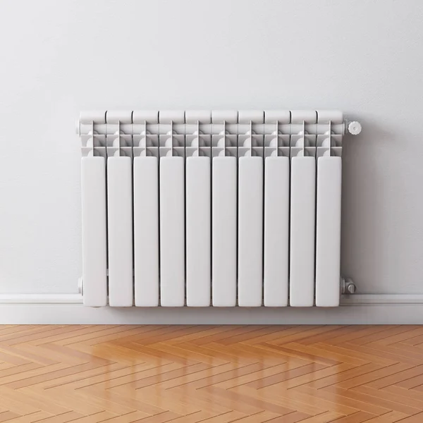 Radiador de calefacción, sistema de calefacción 3d renderizado Imagen De Stock