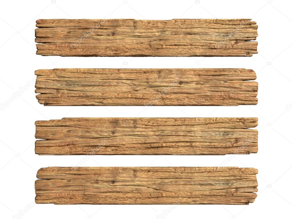 Wooden planks 3d rendering