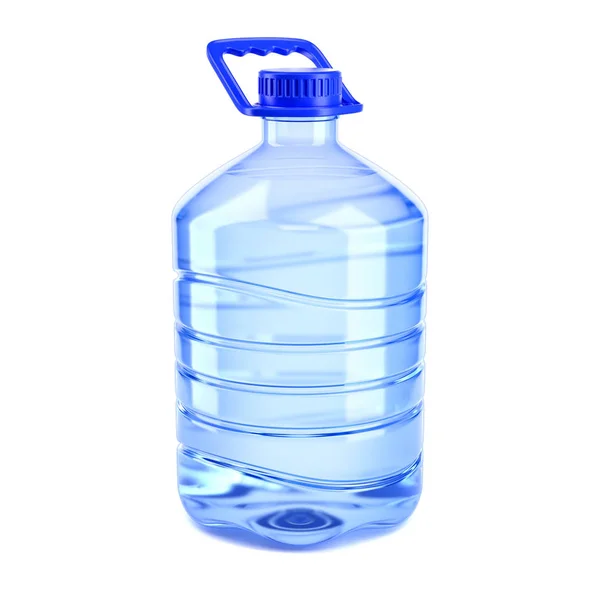 Большая бутылка воды на белом — стоковое фото