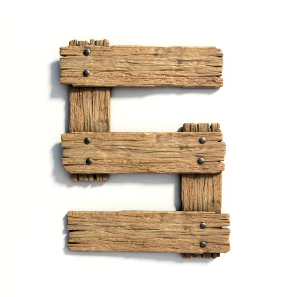 Fonte Wood, plank font número 5 — Fotografia de Stock