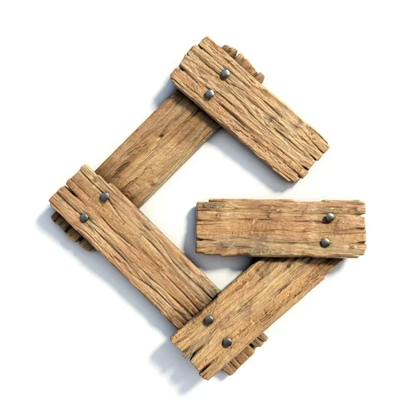 Houten lettertype, plank lettertype letter G — Stockfoto