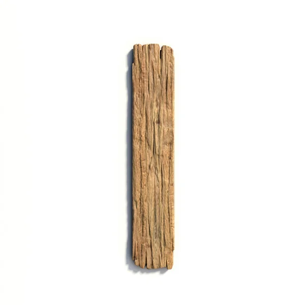 Fuente de madera, tablón fuente letra I — Foto de Stock