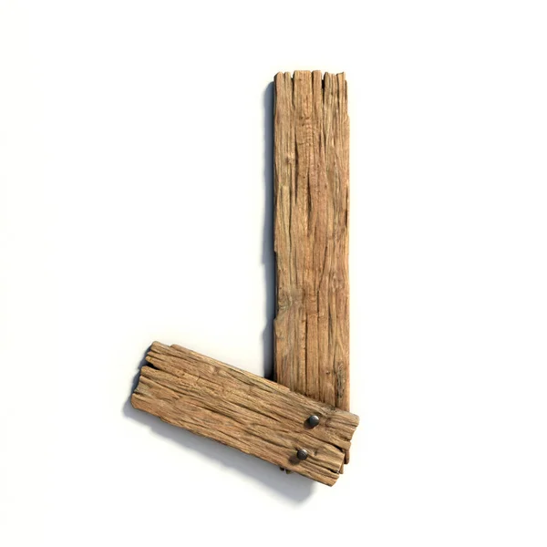 Fuente de madera, tablón letra J de la fuente — Foto de Stock