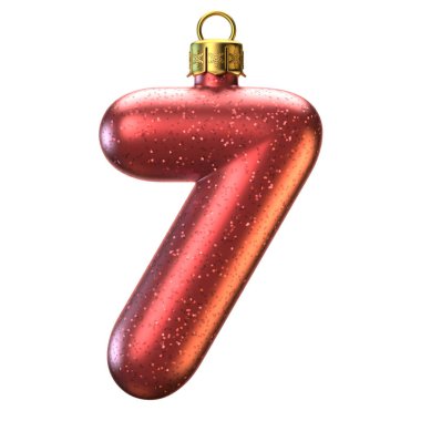 Noel ağacı süsleme yazı tipi, sayısı 7