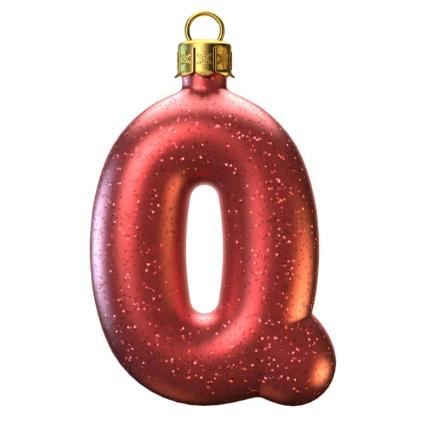 Christmas tree decoration font, letter O — Stock Photo, Image